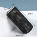Detail view of 10.5cm large self-grip hair roller with precise dimensions and weight - Large / Black