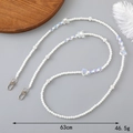 Crossbody pearl phone chain with transparent stars, butterfly and crystal beads 63cm - K3267 Crystal Pearl Butterfly Crossbody Chain