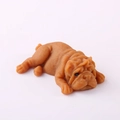 Καφέ Shar Pei κουτάβι παιχνίδι κατά του στρες από μαλακό καουτσούκ TPR για πίεση - Καφέ Mops