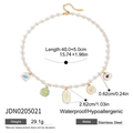 Parámetros de tamaño detallados del collar de perlas de acero con colgantes espaciales - Estilo de Perla Con Colgante Celestial de Doble Capa