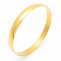 Minimalist 8mm wide gold plated stainless steel bangle with a high-polished mirror finish - Width 8mm Inner Diameter 60mm / [Single Ring] Gold