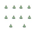 Green enamel Christmas hat charms with rose gold metal edges for DIY jewelry making - Green Snowflake Knit Hat Style (4#)