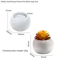 Ronde siliconen mal voor DIY vetplantenpotten en decoratieve betonnen opbergdozen - Grote ronde potvorm