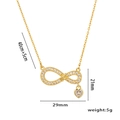 Gold infinity heart necklace with micro-pave cubic zirconia for women gift - Gold (345)