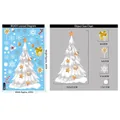 Christmas static window decals featuring white tree, gift boxes and candy canes - BQ433 Christmas Tree