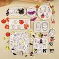 Silikonformen für Halloween mit Totenkopf-, Kürbis- und Fledermausmotiven für Fondant - Grau 7-teiliges Set
