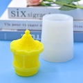 Carousel silicone mold for DIY baking and cake mousse with yellow finished candle sample - Carousel Shape (757)