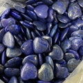 Deep blue lapis lazuli heart stones with natural golden pyrite flecks for decor - Dyed Lapis Lazuli