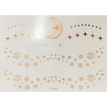 Gold foil moon and stars temporary face tattoo sticker, model ET304 for kids - ET304