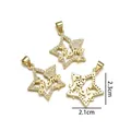 Golden MAMA star pendant with crystals measuring 2.3cm by 2.1cm for Mother's Day - Star MAMA (Micro-inlay)
