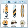 3-piece wooden surfboard wall art set with beach patterns and metal hooks, 30cm height - Three-Piece Surfboard Set (Y24Y51166_Q)