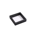 Zwarte vierkante sieraden displaybox met PE-folie voor munten en ringen - Zwarte Transparante Displaybox
