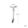 Zinc alloy eye cream massage stick with product dimensions 35mm width and 95mm height - Large Silver T-Shape (X0003)