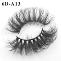 6D-A13 voluminous Russian curl fake eyelashes in premium black synthetic fiber - Dramatic 3D Thick Style(6D-A13)