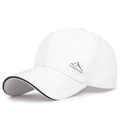 Cappellino da baseball bianco in cotone con logo montagna nero e visiera sandwich - Regolabile / Bianco