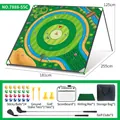 Juego de golf grande para niños con alfombra de tiro gruesa, 2 palos y 24 bolas - 7888-55C Diana de golf grande