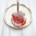 Chic gradient flower hair claw clip in deep red and pink for elegant beach styling - Red (Transparent Rose)