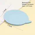 Wasserfeste PET Haftnotizen in Hellblau als Sprechblase mit matter Textur - Hellblaue Sprechblase 50 Blatt