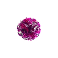 Vibrant magenta and silver crinkle paper ball toy for cats, shiny metallic texture design - Rose Red + Silver