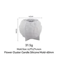 Stampo in silicone con rose da 60mm per candele in resina e decorazioni fai-da-te - 6cm Grappolo di Fiori
