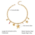 Detalle de collar de acero inoxidable con dijes marinos y colgante de chile rojo en blanco - Estilo Estrella de Mar Chile Pez Concha Perla (YYN025106)