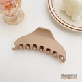 Matte milk coffee hair claw clip, 11.5cm large shark clip for women - Dumpling Style / Diameter Approx 11.5cm / Milk Coffee