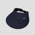 Navy blue breathable sun visor hat with adjustable back strap for summer - One Size / Dark Blue
