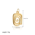 Detailed size and weight specs for the 18K gold plated spiral rectangular pendant - Irregular Lines