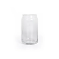Dose-förmiges Glas mit Temperatur-Farbwechsel-Effekt in transparenter Optik - Nur transparenter Becher