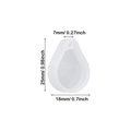 Transparente Silikonform in Tropfenform für DIY-Harzschmuck, Höhe 25 mm für Anhänger - Wassertropfen