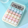 Calculatrice vert menthe à 12 chiffres avec touches mécaniques et grand écran LCD - Modèle vocal bleu 817TK