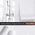 Snowy White marble self-adhesive kitchen wallpaper with oil-proof aluminum foil base - 40cm Wide * 1m / Snow White