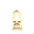 Mosquetón giratorio de metal dorado pulido con anilla en D de herradura para bolsos - Ancho Interior 3,2cm / Oro Claro