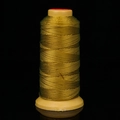 Golden nylon braided thread roll for jewelry making with premium metallic finish - Khaki/Earth Yellow