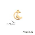 Detailansicht von Mond-Stern-Anhänger aus Edelstahl 304, Größe 11,7x9,2 mm, Gewicht 0,3 g - Mond & Stern / Gold
