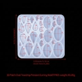 Translucent silicone earring mold for DIY resin pendants in various drop shapes - 3D Oval Water Drop Mold