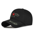 Cappellino militare in cotone nero con ricamo verde U.S. ARMY e stella rossa - Regolabile / Nero