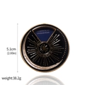 Rainbow mood pin badge in black and gold with I EMBRACE MY UNIQUENESS text and 5.1cm size - Uniqueness Brooch (X00388)