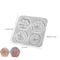 Molde de silicona con cuatro cavidades de pata de gato para joyas de resina y llaveros - 4 Cavidades Patas de Gato