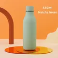 Matte matcha green 550ml stainless steel insulated cola bottle with sleek rubber finish - Rubber Paint Matcha Green