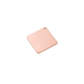 Polished rose gold square stainless steel pendant blank with hanging hole detail - 1.5*25mm / Rose Gold