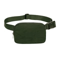 Deep green camo nylon waist bag with adjustable strap and durable buckle closure - Camo Green / Below 20L