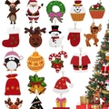 24-piece assorted wooden Christmas ornaments featuring Santa, reindeer, and snowman designs - Classic Santa Claus Figures (20PCS)