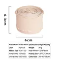 Apricot pleated linen ribbon for flower bouquets and cake decoration 4cm x 10 yards - 4cm Simple Pack / Champagne Apricot
