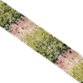 Mixed color 2.5mm square crystal sugar beads for DIY street style jewelry string - Watermelon Tourmaline