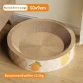 Planche à gratter ovale 50x9cm avec motif lapin pour chats pesant jusqu'à 12,5 kg - Rond - Très Grand (Lapin Carotte)