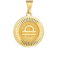 Goldener Waage Sternzeichen Anhänger aus Kupfer für DIY Halsketten und Schmuck - Gold Waage