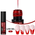 LILY'CUTE 5ml UV LED gel de uñas de línea roja L05 para nail art navideño creativo - L05 Rojo