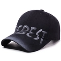 Casquette de baseball vintage délavée noire avec graffiti gris et visière courbée - Réglable / Noir