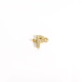 Adjustable golden bracelet featuring a sparkling letter P charm with micro-pave crystals - Letter P(6184295114158)